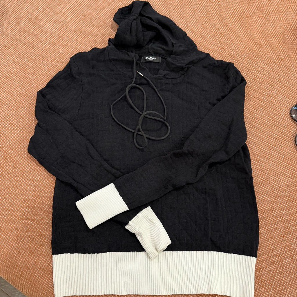 Authentic Balmain Black Hoodie Size L